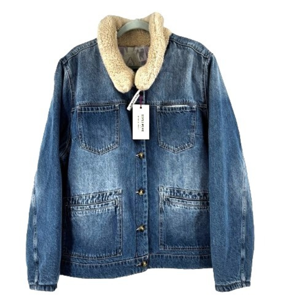 NEW Idyllwind Reversible Sherpa Blanket Denim Jacket Womens XXXL Landman Cowgirl